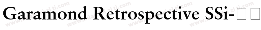 Garamond Retrospective SSi字体转换